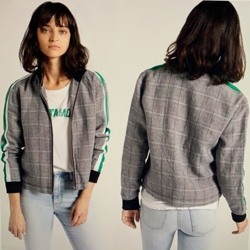 Current/Elliot Plaid Bomber Jacket - image 1